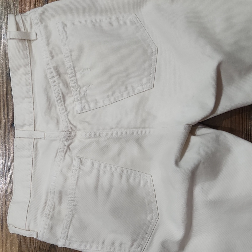Reformation Julia High‎ Cigarette Jean Ivory Cream Destroyed Distressed Size 30 - Picture 9 of 9